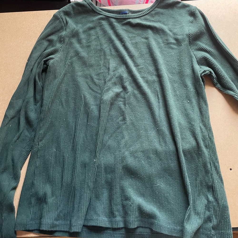 Old Navy Deep Green Long Sleeve Tee